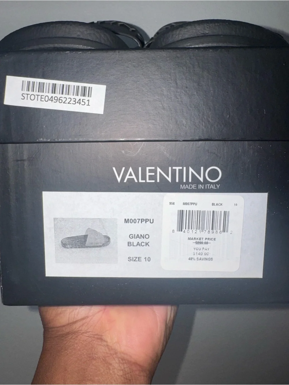 Valentino Women’s Black Slide Sandals